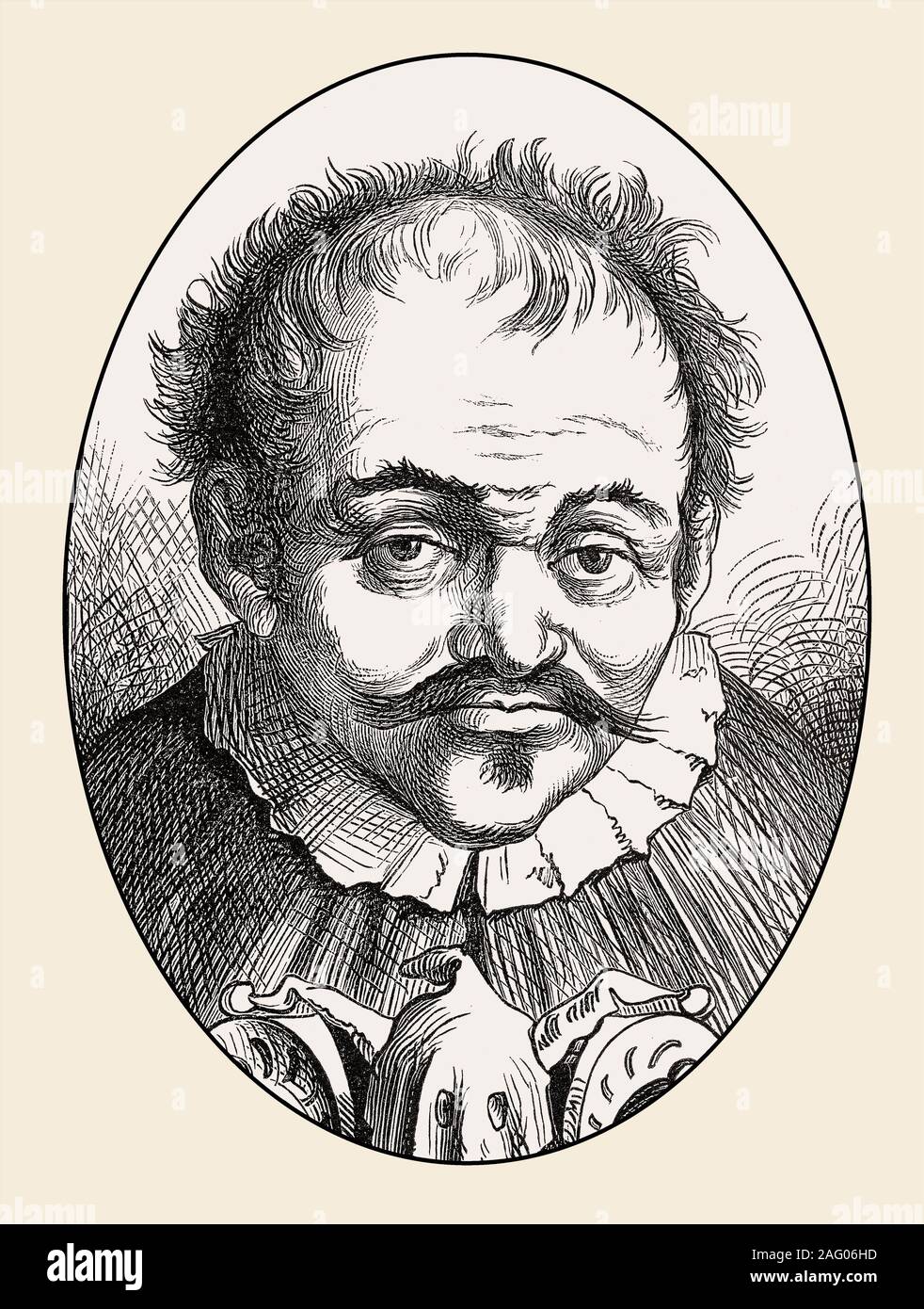 Johann Georg Faust, or John Faustus, alchemist, astrologer and magician of the German Renaissance Stock Photo
