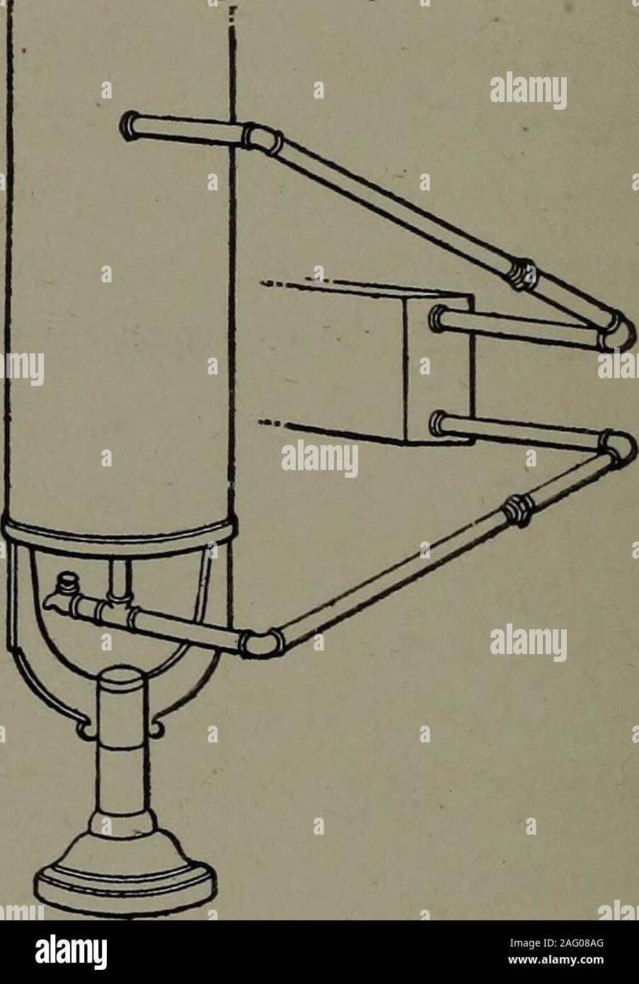 Hot water supply and kitchen boiler connections : a text book on the  installation of hot water service in residences and other buildings and  methods of connecting range boilers, steam and