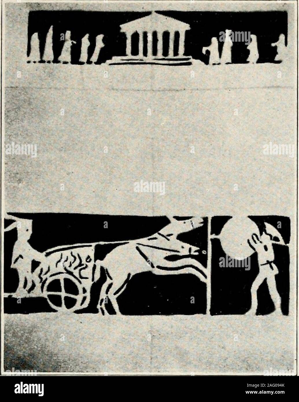 . Francis W. Parker School studies in education. Application of the stencil on a table runner used in the room. The application was made in brown oil paint, which makes the fabric washable. IN DRAWING AND PAINTING 111. Valance and curtain made by children of fourth srade. From originaldrawings made into stencils. Four curtains were made, and all children inthe group helped apply the stencil. The curtains are used in the grouproom. The valance was made by two girls. The curtain was made byt^vo boys. effort to make what the child really desires to make. Colonel Par-ker more than thirty years ago Stock Photo