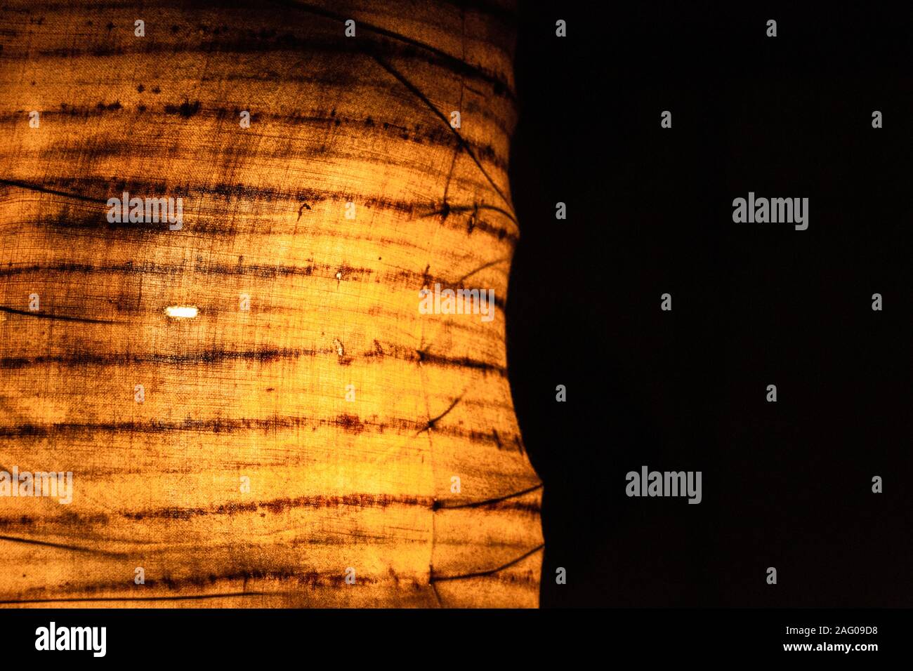 Yellow matte lamp. Abstract picture Stock Photo