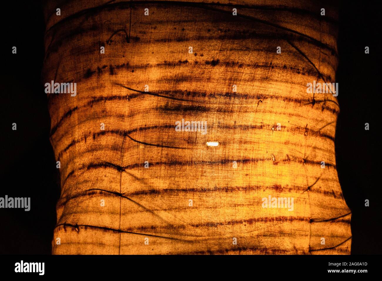 Yellow matte lamp. Abstract picture Stock Photo