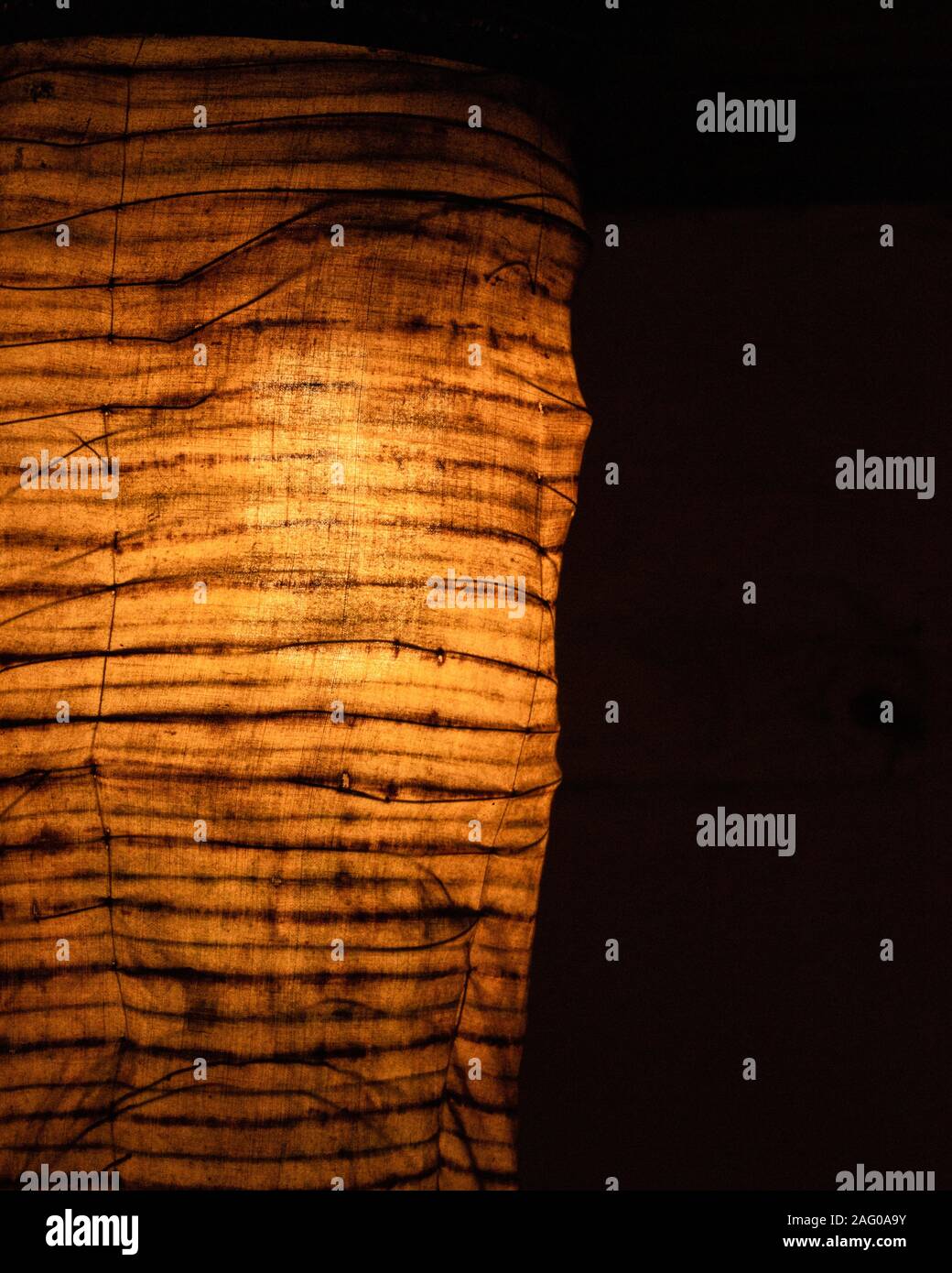 Yellow matte lamp. Abstract picture Stock Photo