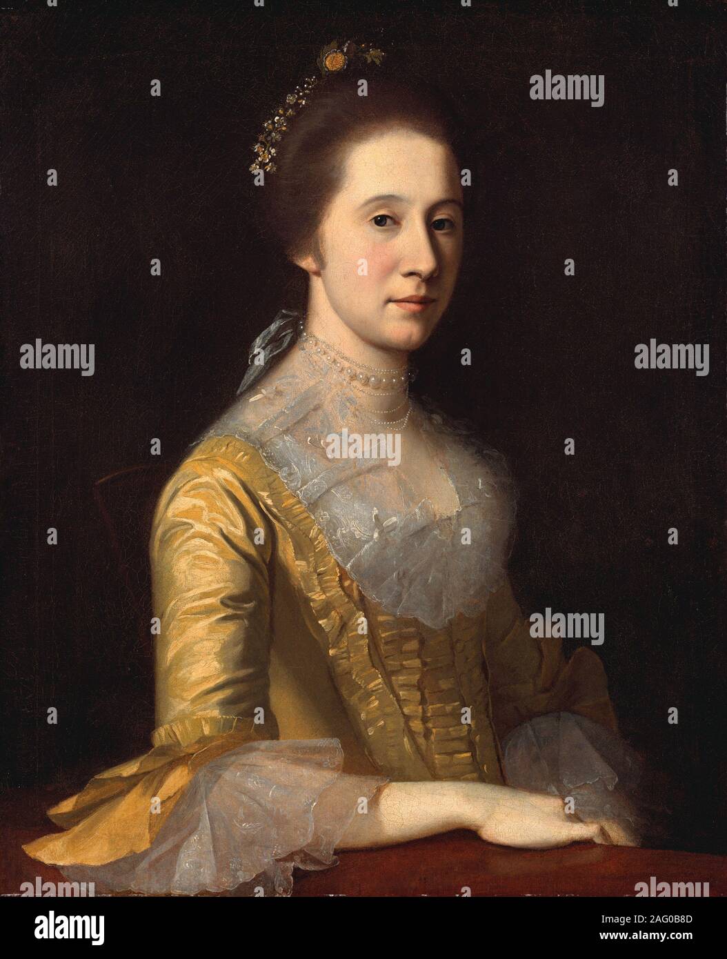 Margaret Strachan (Mrs. Thomas Harwood), ca. 1771. Stock Photo