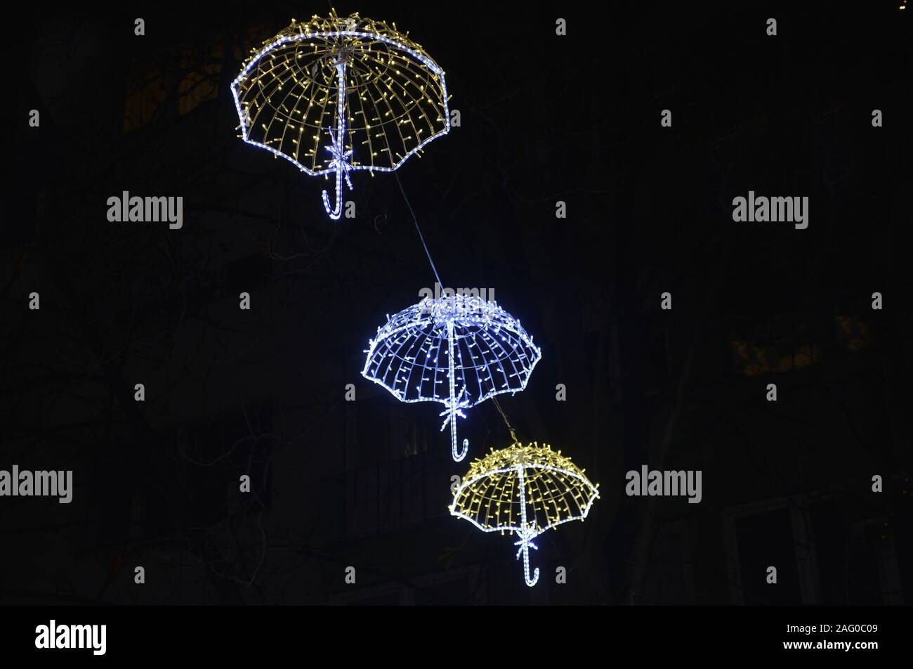 Decoration illumination with umbrellas hi-res stock photography and images  - Alamy