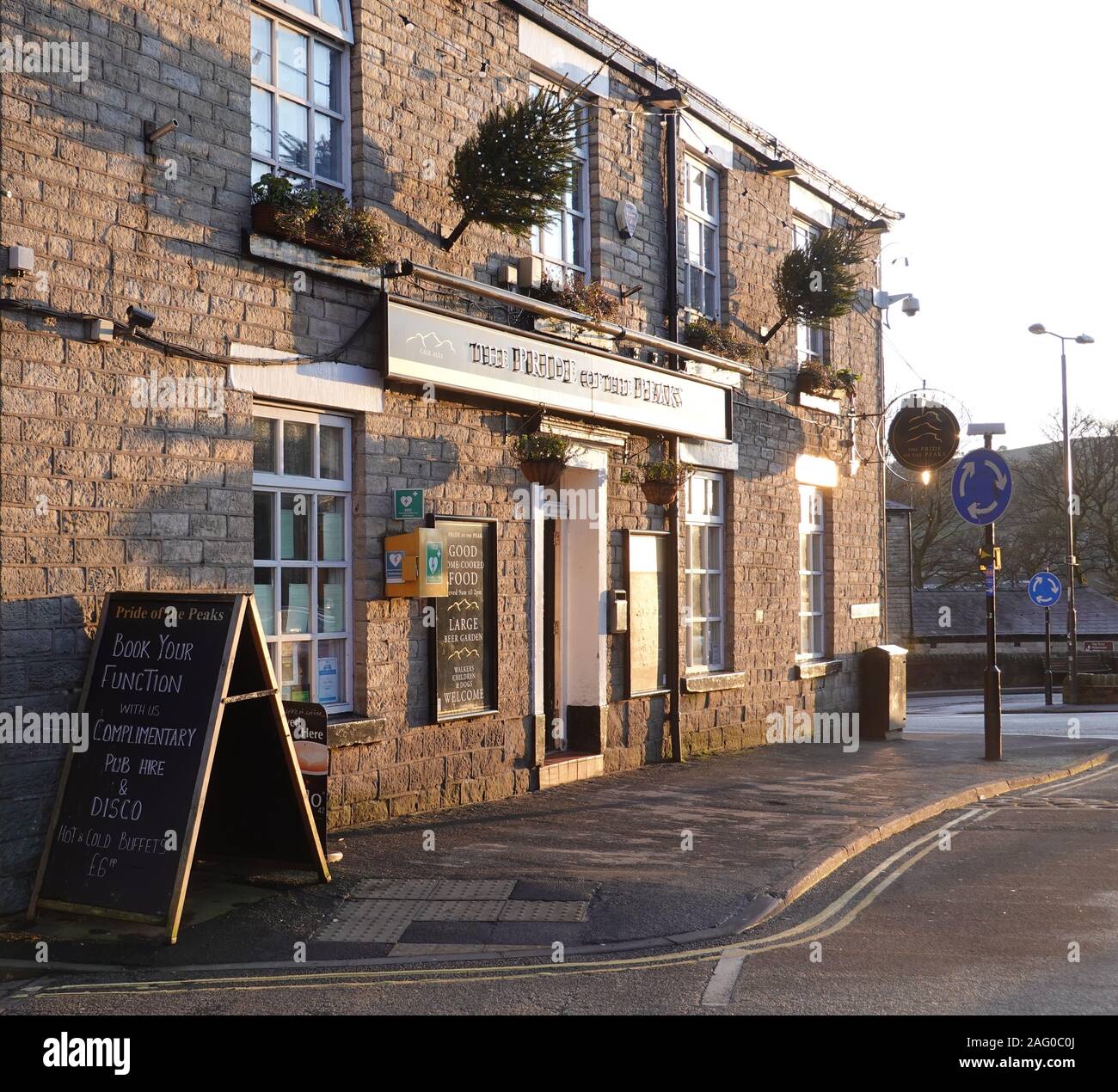 The Pride of The Peaks Pub in New Mills, Derbyshire Stock Photo Alamy