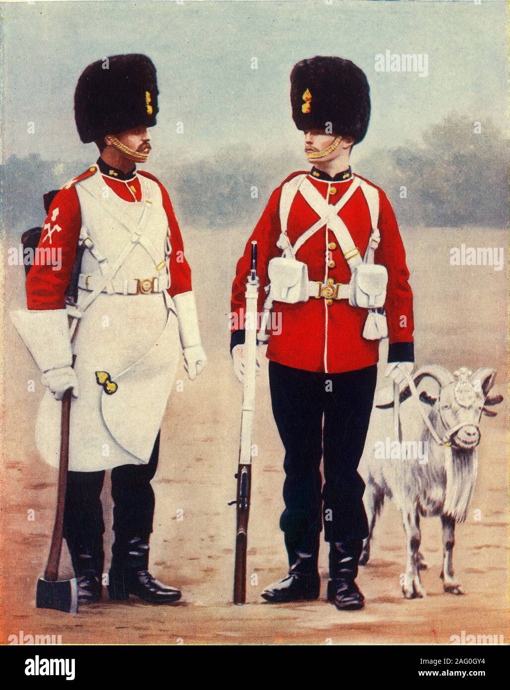 'The Royal Welsh Fusiliers', 1901. The 1st battalion of the Royal Welsh Fusiliers line infantry regiment of the British Army served in the 1899 to 1902 Second Boer War. From &quot;South Africa and the Transvaal War, Vol. VI&quot;, by Louis Creswicke. [T. C. &amp; E. C. Jack, Edinburgh, 1901] Stock Photo