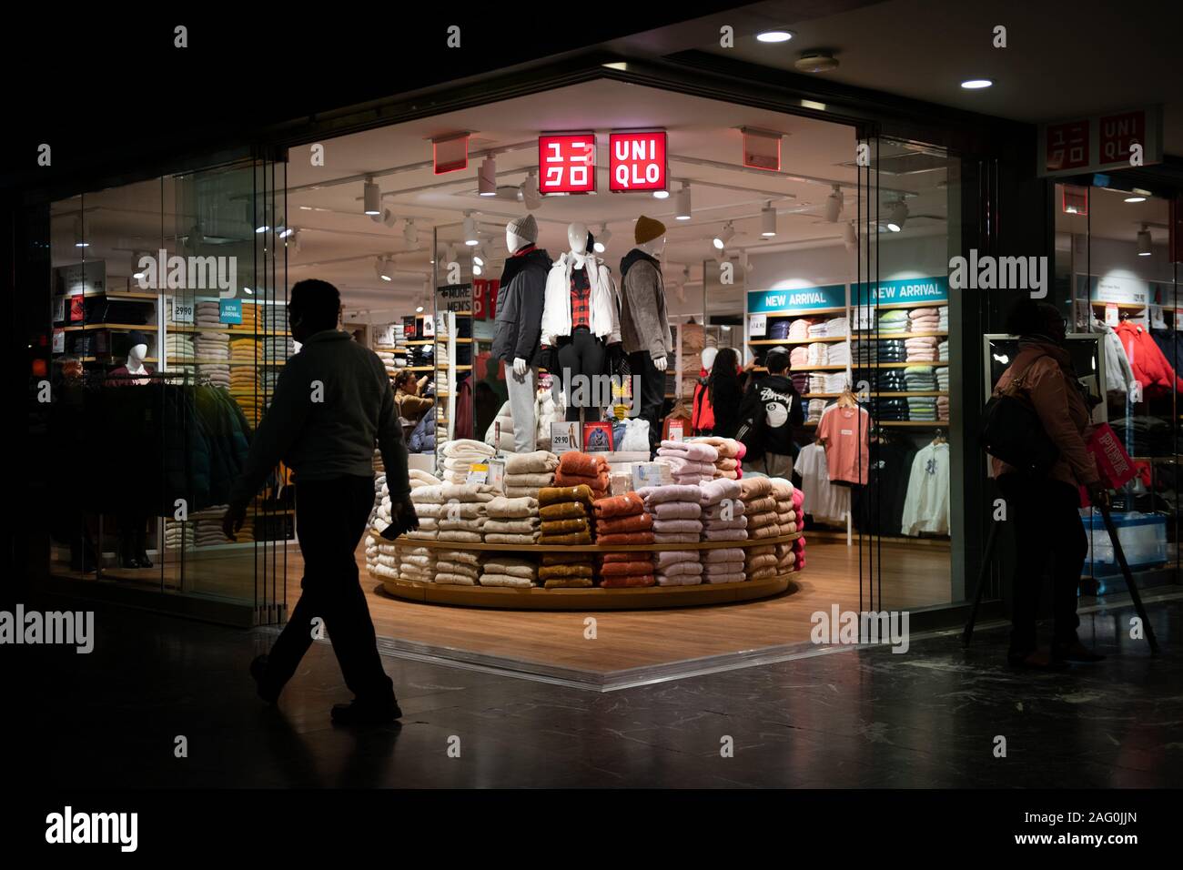 A Uniqlo storefront in Union Station in Washington, D.C., as seen on  November 25, 2019. (Graeme Sloan/Sipa USA Stock Photo - Alamy