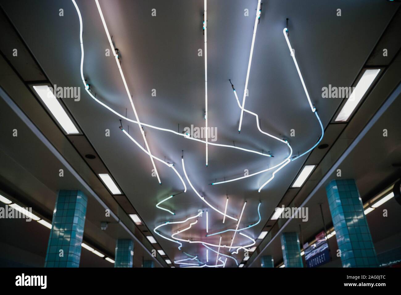 metro station art at stockholm Stock Photo