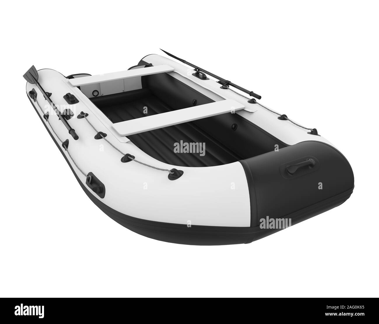 Inflatable Boat Isolated Stock Photo Alamy