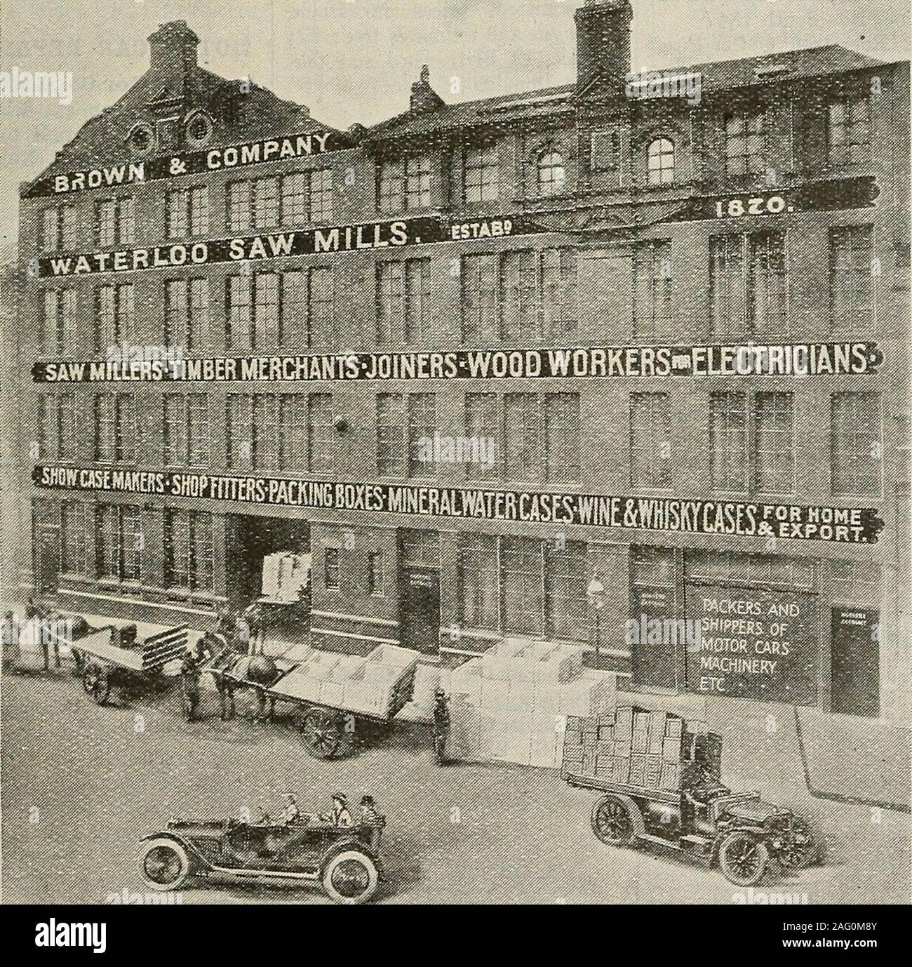 . The Post-Office annual Glasgow directory. 73 to 85 MALPINE ST., Anderston Cross, Phone Nos. 6566 Central (3 lines). GLASGOW. Telegrams: BOXES, GLASGOW. Motor Car Packing Department Entrance 31-33 WASHINGTON STREET (OPEN DAY AND NIGHT). ON ADMIRALTY, WAR OFFICE, AND POST OFFICE LISTS. MOTOR 1412 TRADES MOTOR CAR COMPONENTS. Projectile and Engineering Co.,Ltd. (axle and torque tubes,Chassis frames, pressings, &c);agents, John Hollis & Co., 14St. Vincent place The Redheugh Iron & Steel Co.,Ltd., Gateshead-on-Tyne (gearcutting, crank shaft grinding).Glasgow repres., David Giltnour,252 W. George Stock Photo