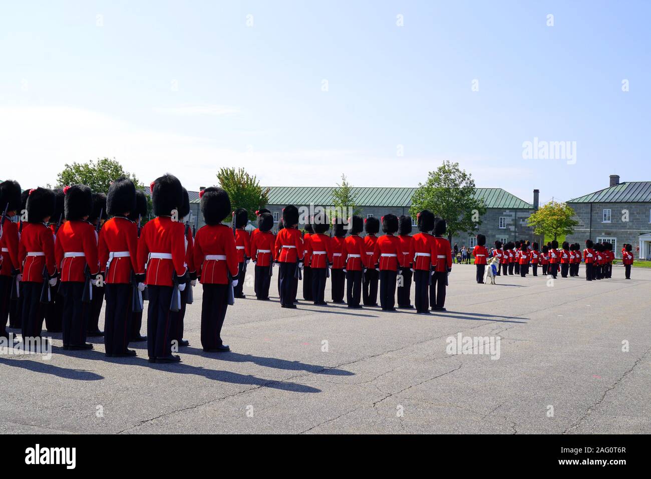 Changing of the guard ceremony, Citadelle of Québec Canada Stock Photo