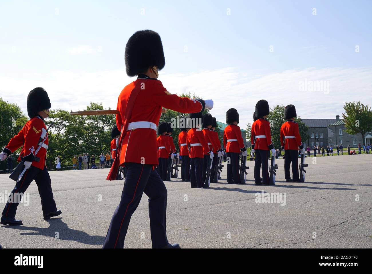 Changing of the guard ceremony, Citadelle of Québec Canada Stock Photo