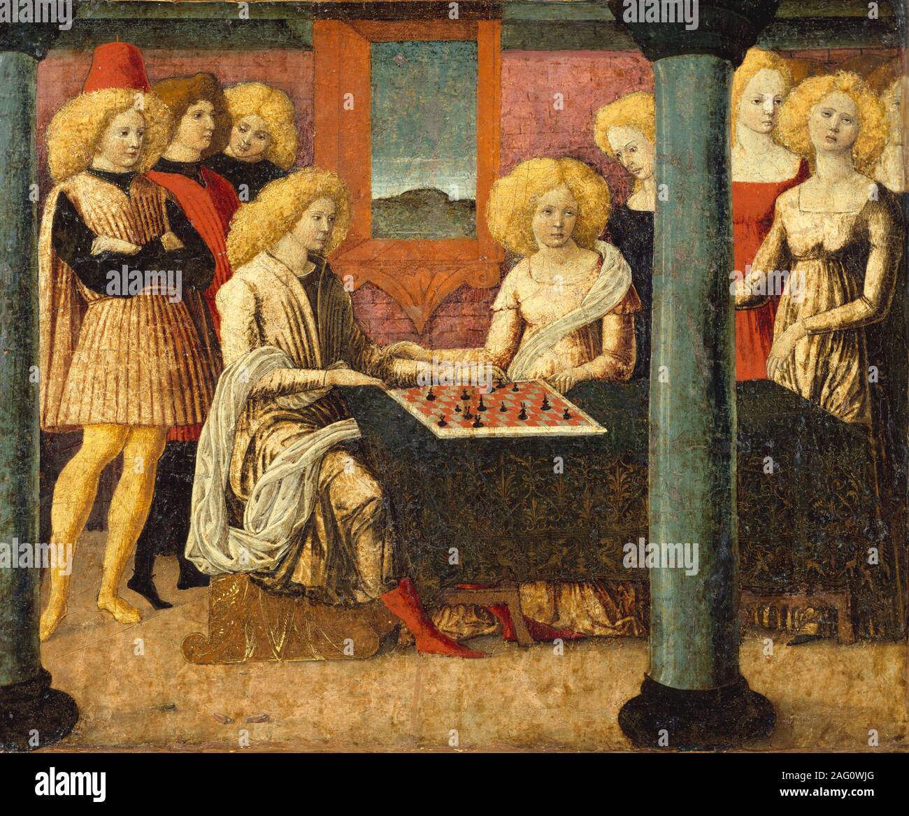 The Chess Players Ca 1475 Stock Photo Alamy