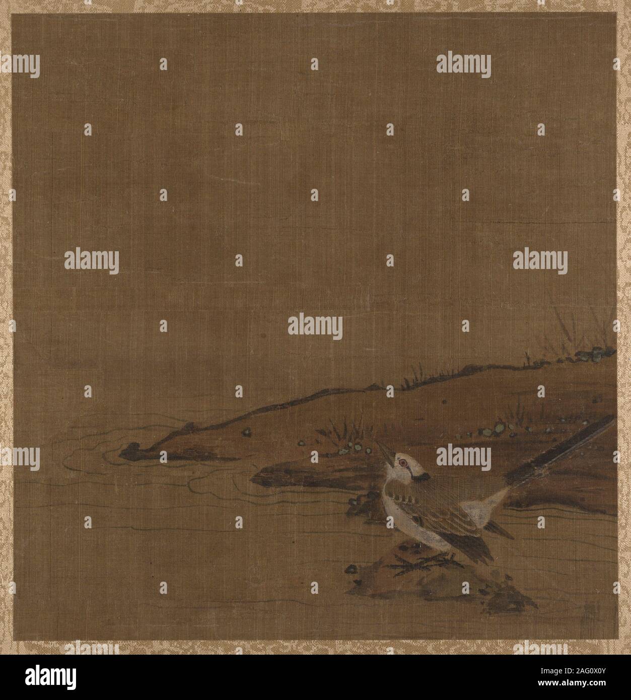 Bird Near Water (from Album of Studies by Modern Artists, no. 62). Formerly Attributed to Li Gonglin (Chinese, ca. 1041-1106). Stock Photo