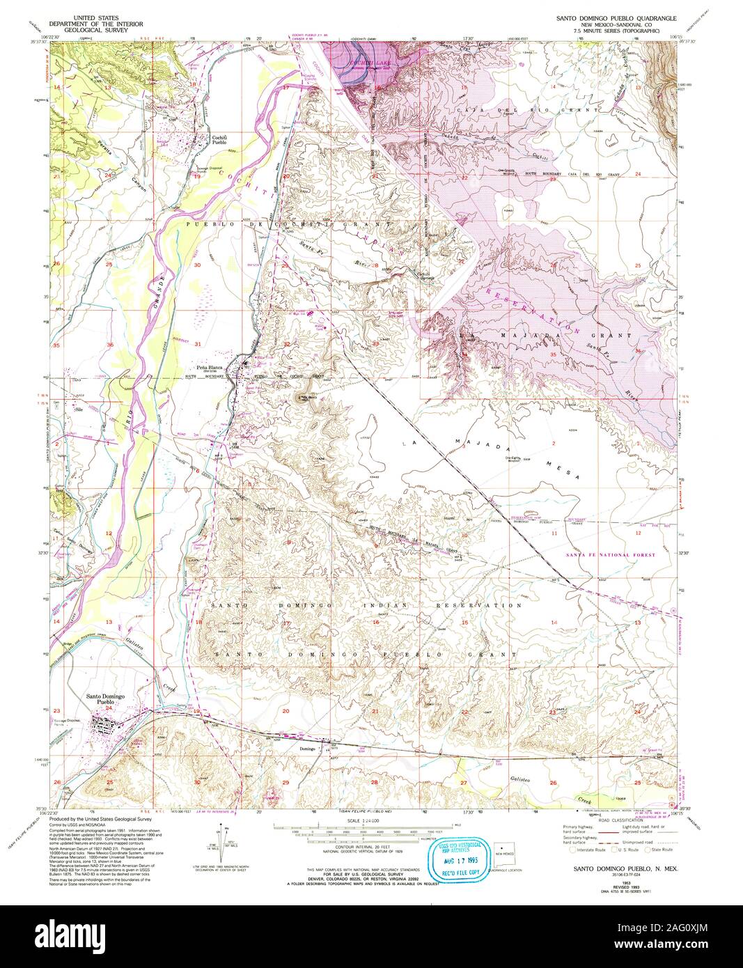 Map of santo domingo pueblo hires stock photography and images Alamy
