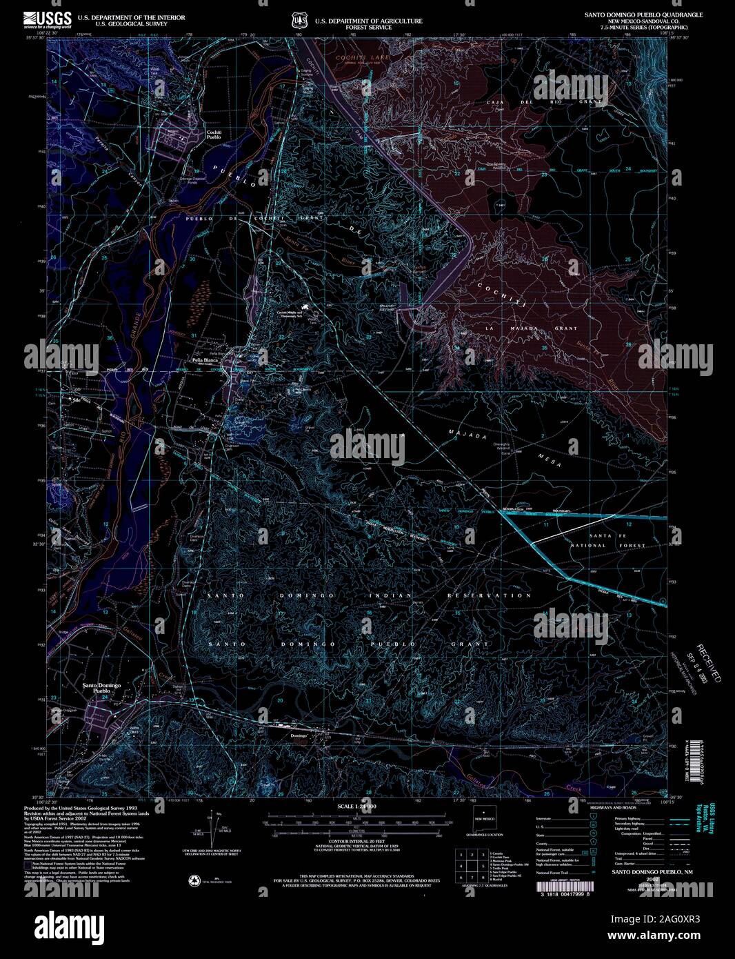 Map of santo domingo pueblo hires stock photography and images Alamy