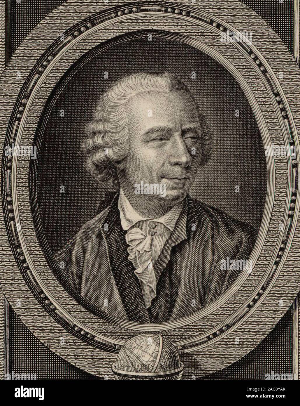 Portrait of the mathematican Leonhard Euler (1707-1783), 1790. Private Collection. Stock Photo