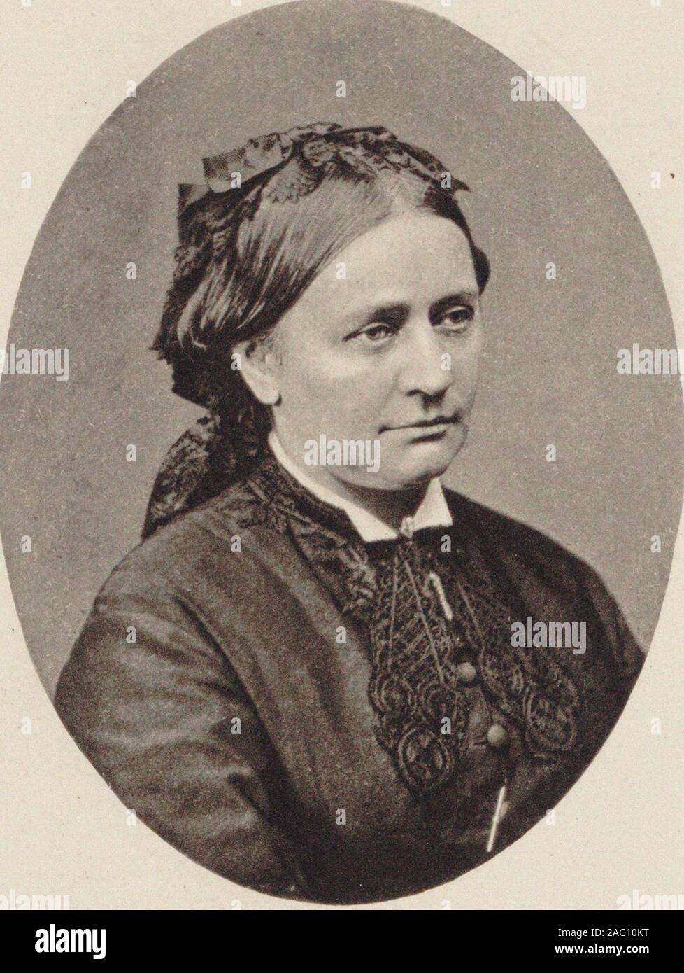 Portrait of Clara Schumann (1819-1896), 1870. Private Collection. Stock Photo