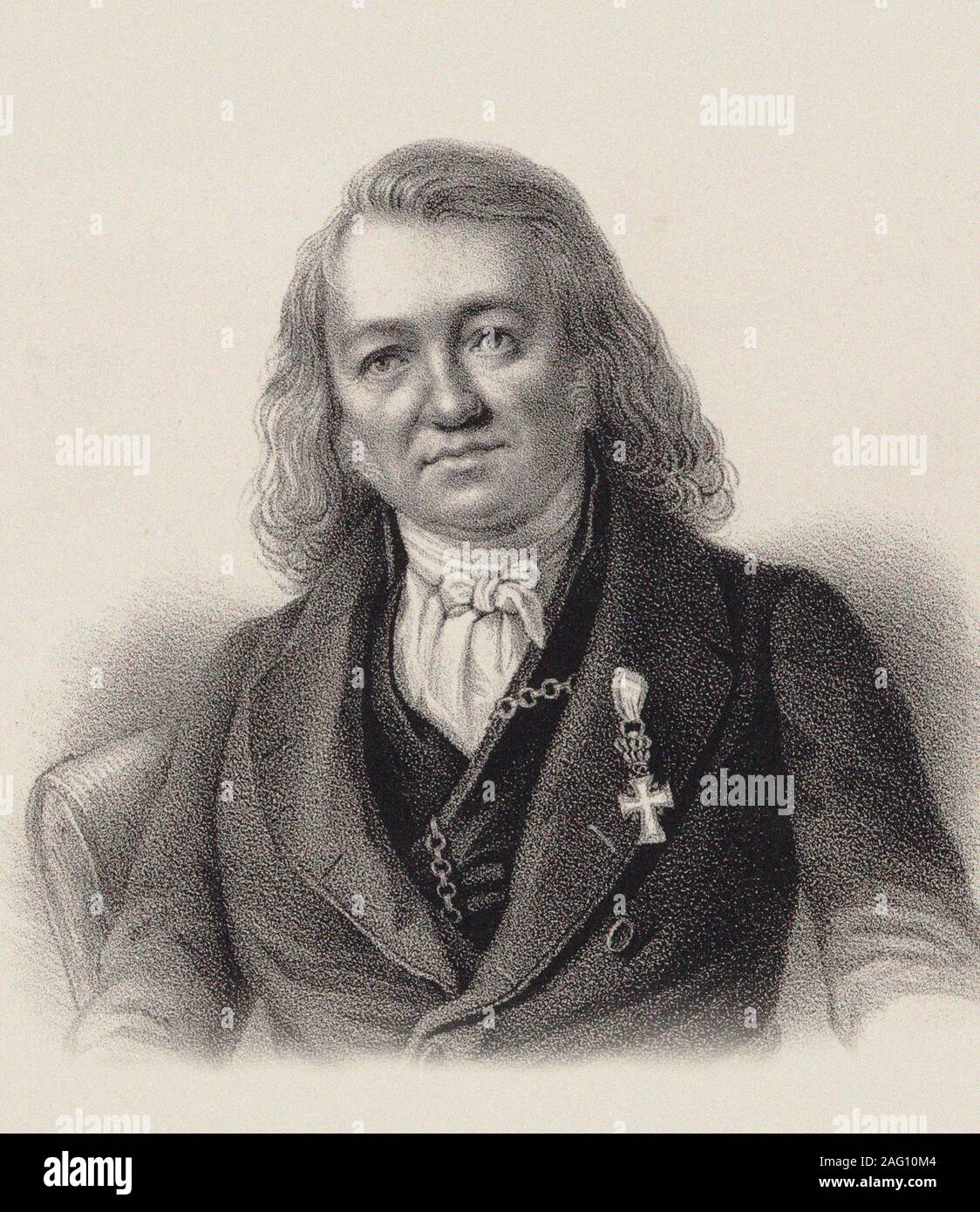 Portrait of the organist and composer Friedrich Schneider (1786-1853), c. 1840. Private Collection. Stock Photo