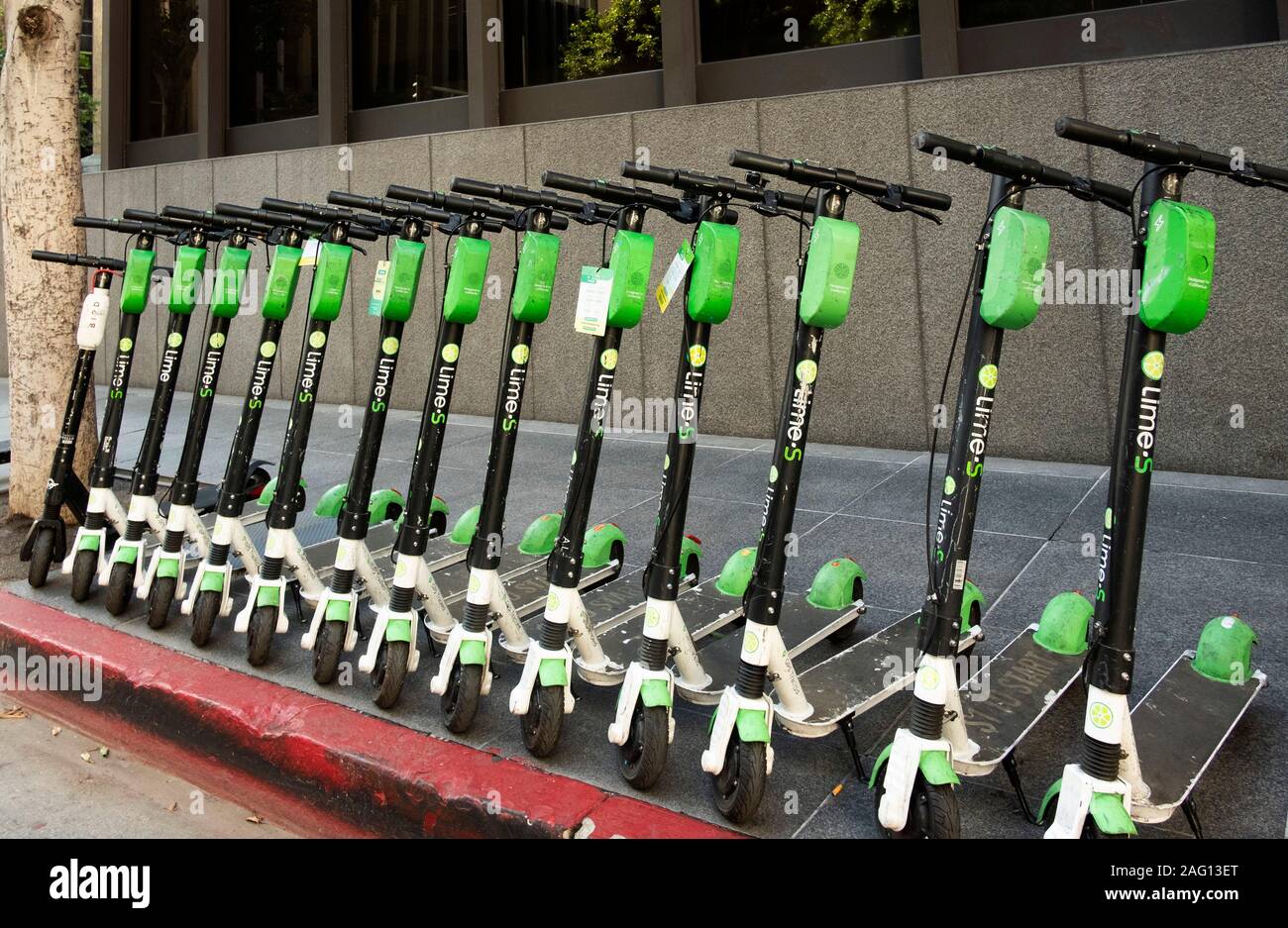 Electric Scooters, Downtown Los Angeles, California, United States of