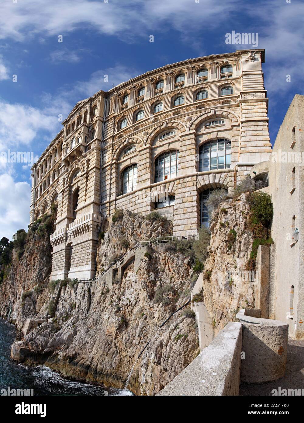 Famous building of Oceanographic Institute in Monaco Stock Photo