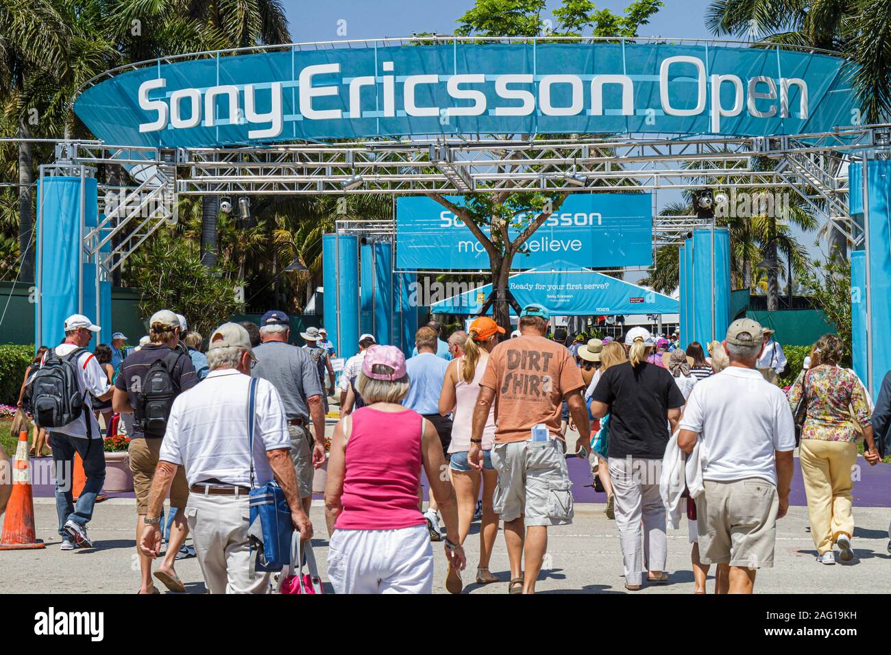 Miami Florida,Key Biscayne,Sony Ericsson Openal tennis tournament,entrance,front,sporting FL100405012 Stock Photo