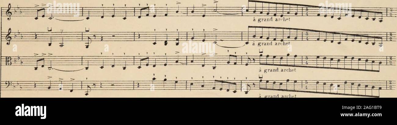 . Quintette en ut mineur pour deux violons, alto, violoncelle, et harpe. HARPE. a grand arclipf P^l ^^VT^t^ r I k ^ /&gt; 5= 5= ^ JT 2: ^*^Indiquer ainsi le detail des mouvements sur les programmes: I  Deciso  II   Andante sostenuto Traiiquillo  Molto piuvivo Andante sostenuto.III-Vivo agitato (Les N0J&gt; 11 et m sp jouent sans interruption) Paris,ALPHONSE LEDUC Pt Cif, 3,rue de Grammont. Copyriglit by AJphnnse Ledu- -t CiT 1.420A.L.1«.0!J8 Tens dhoftt dedret-udrin rtiinieit pour trntu pays Stock Photo