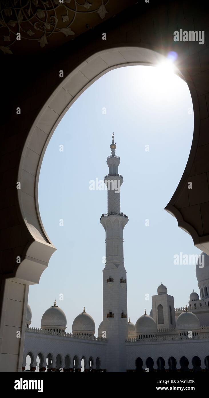 Weiße Moschee Abu Dhabi Stock Photo