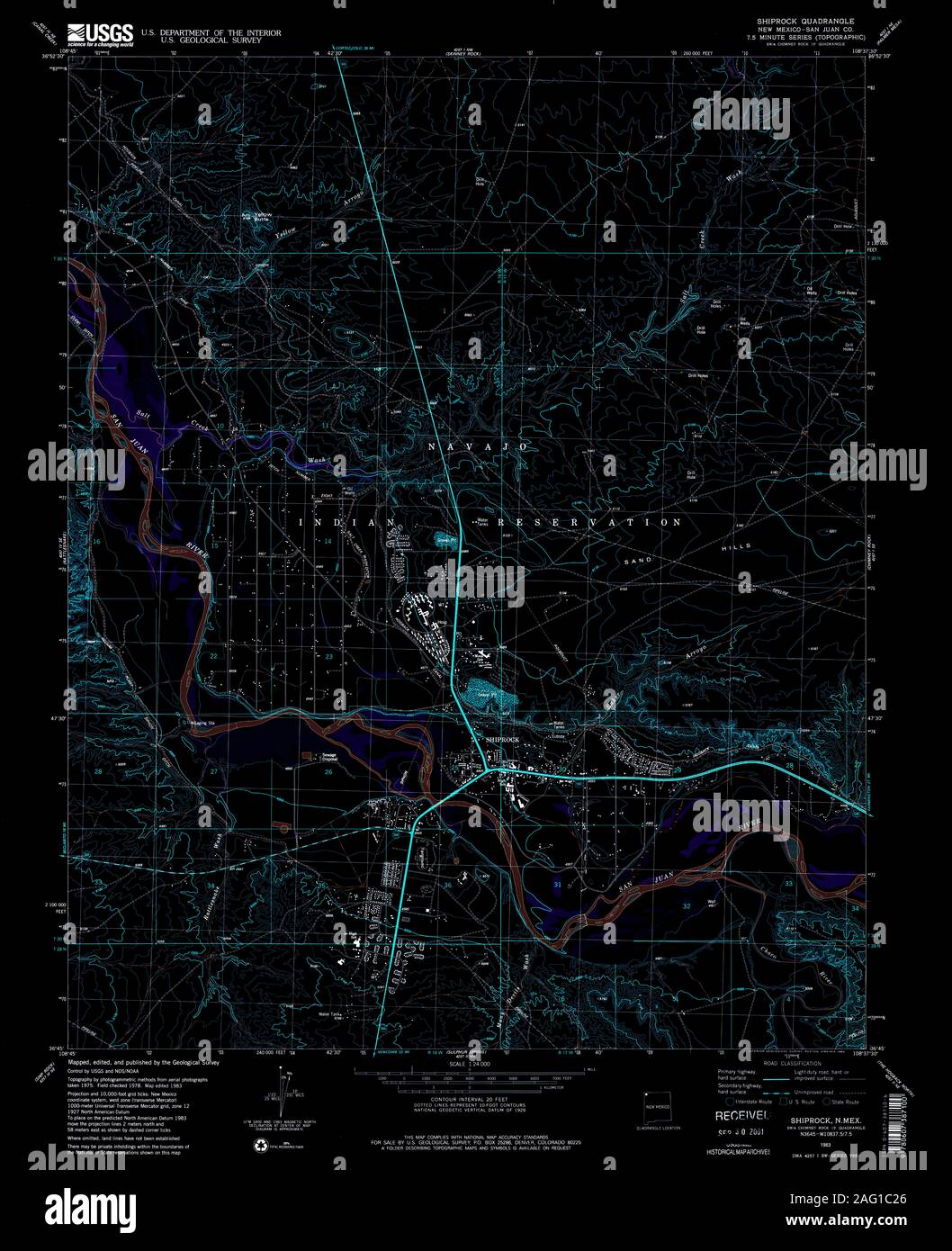 Map of shiprock new mexico hires stock photography and images Alamy