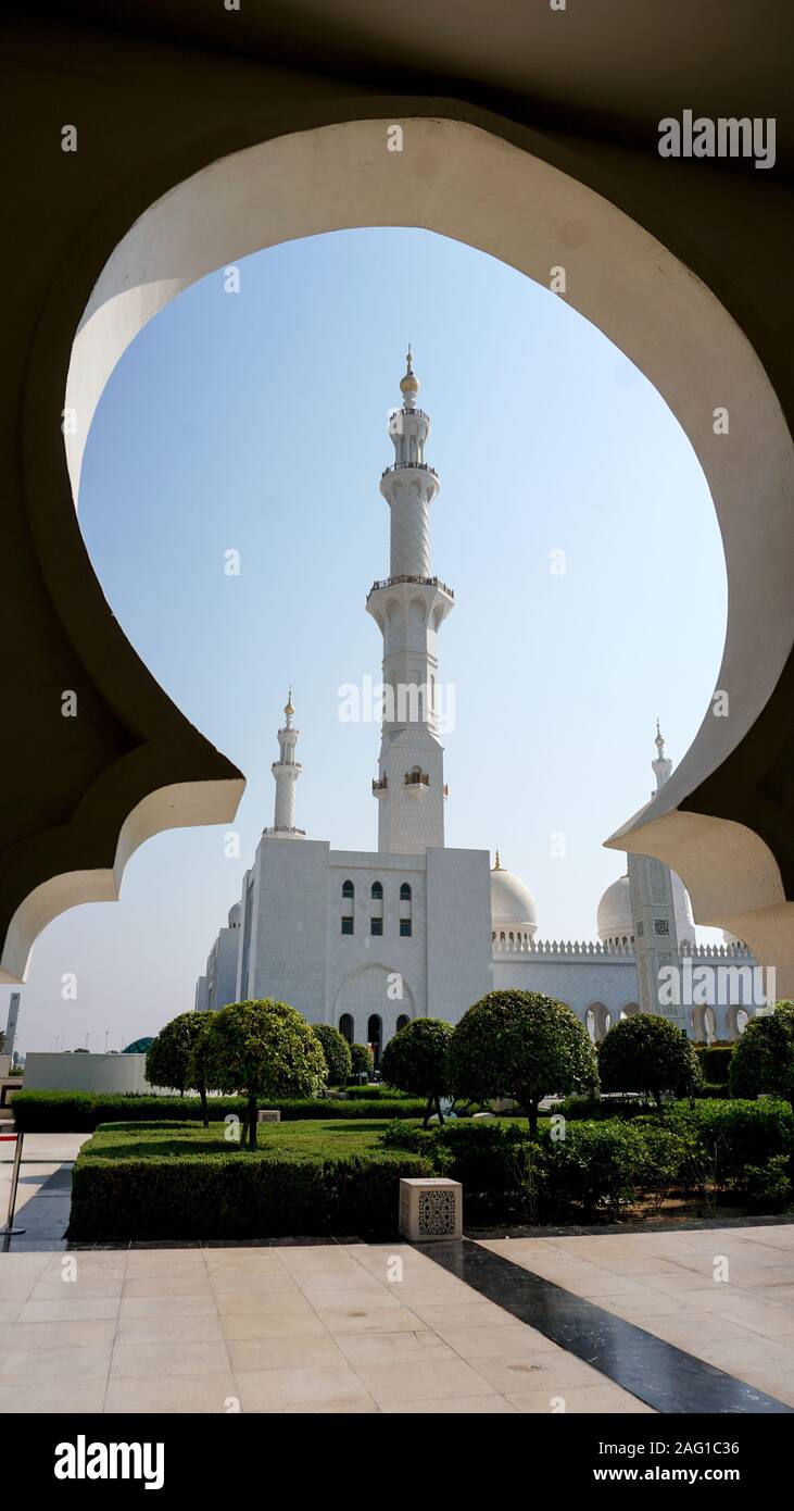 Weiße Moschee Abu Dhabi Stock Photo