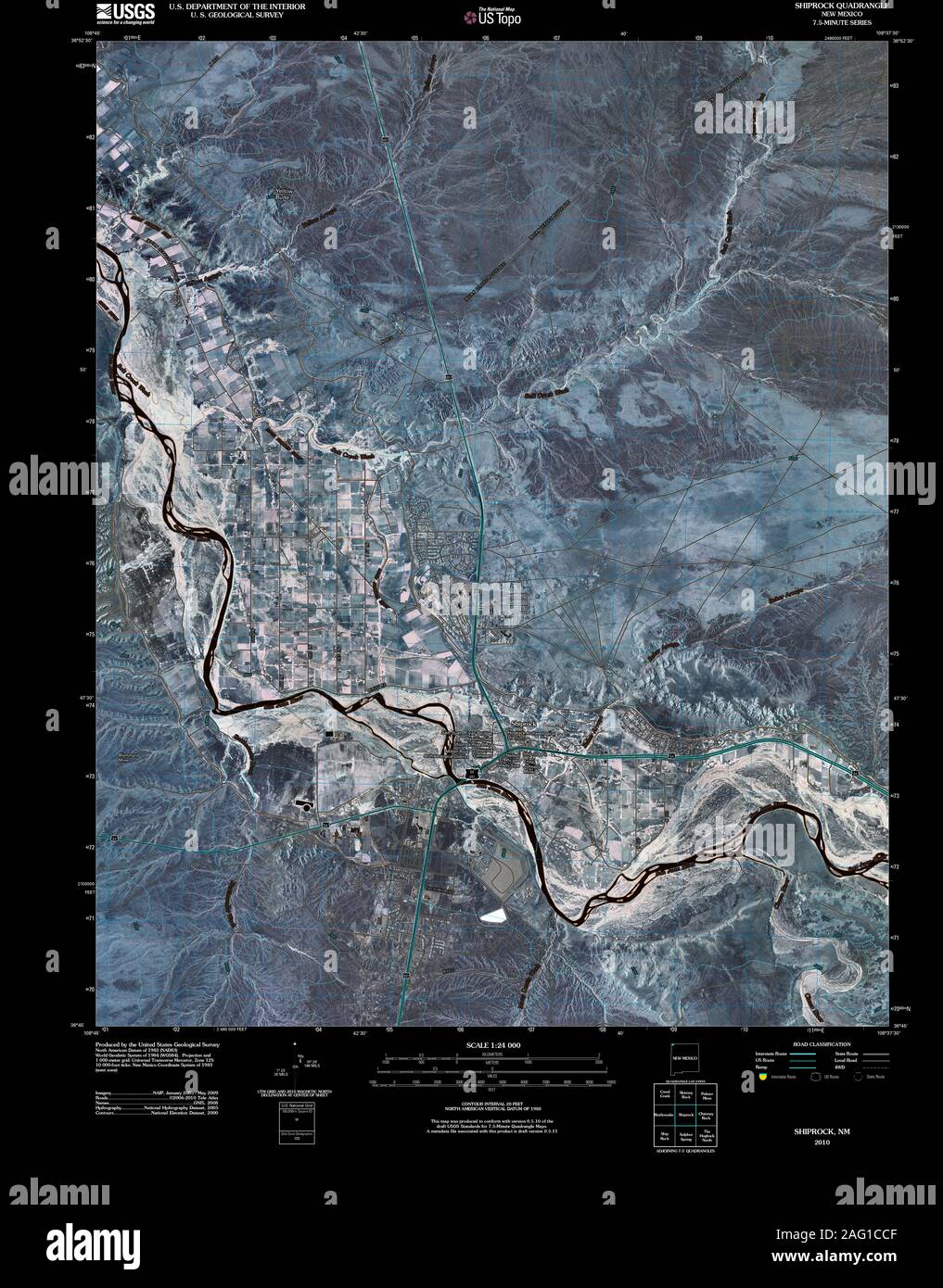 Map of shiprock new mexico hires stock photography and images Alamy