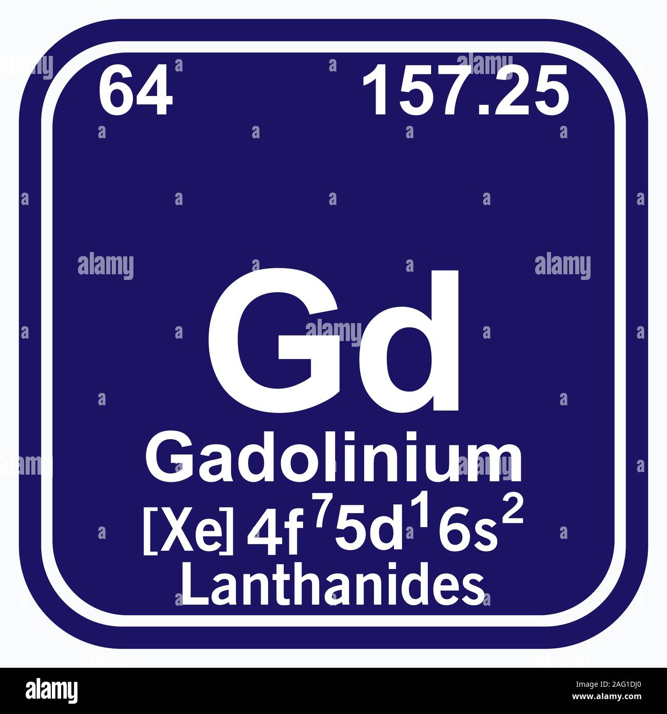 Gadolinium Periodic Table of the Elements Vector illustration eps 10 Stock  Vector Image & Art - Alamy