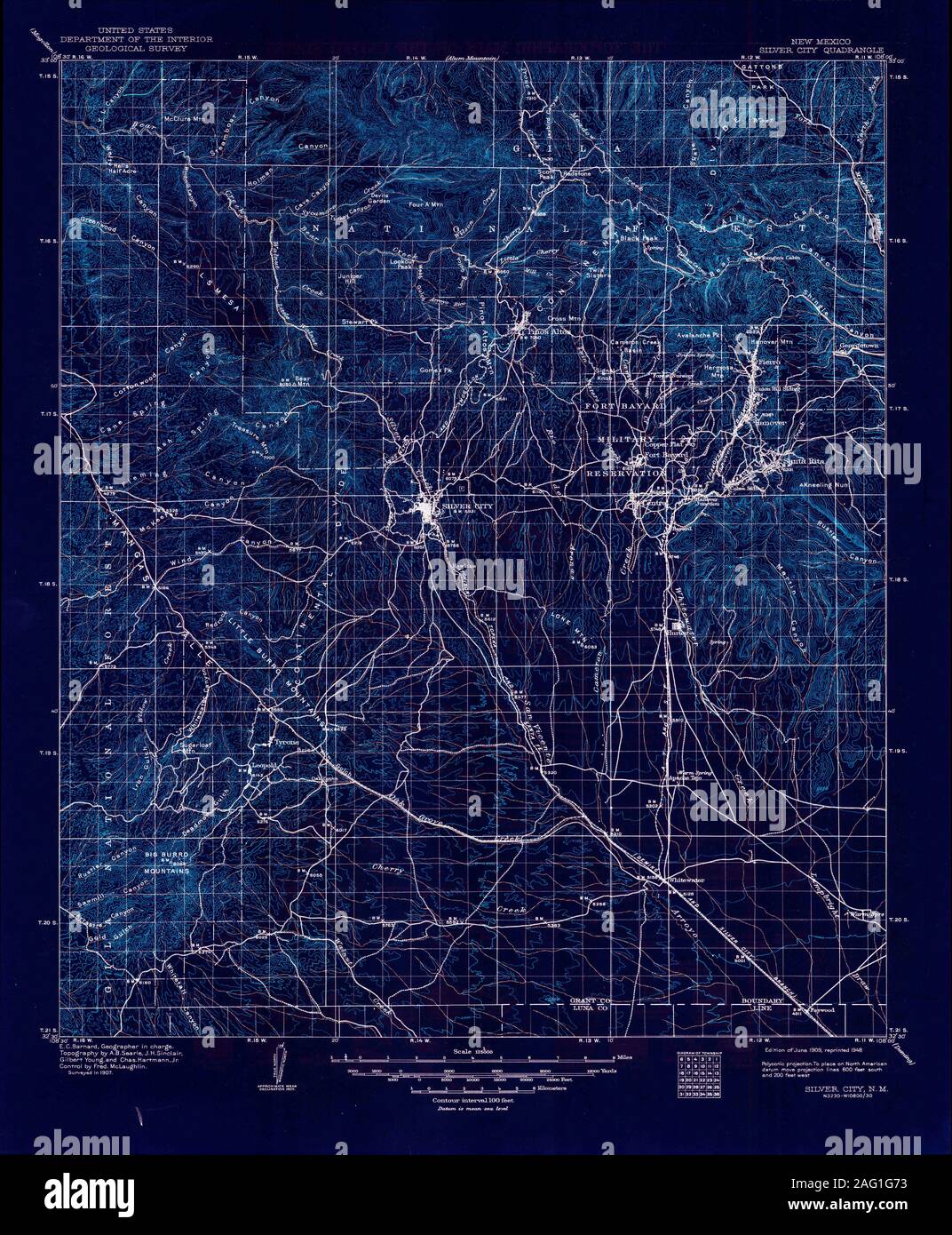 Map of silver city new mexico hires stock photography and images Alamy