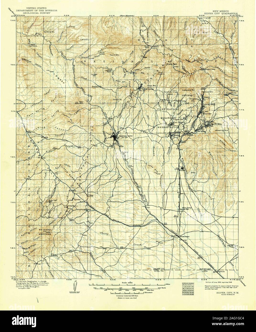 Silver city new mexico map hires stock photography and images Alamy