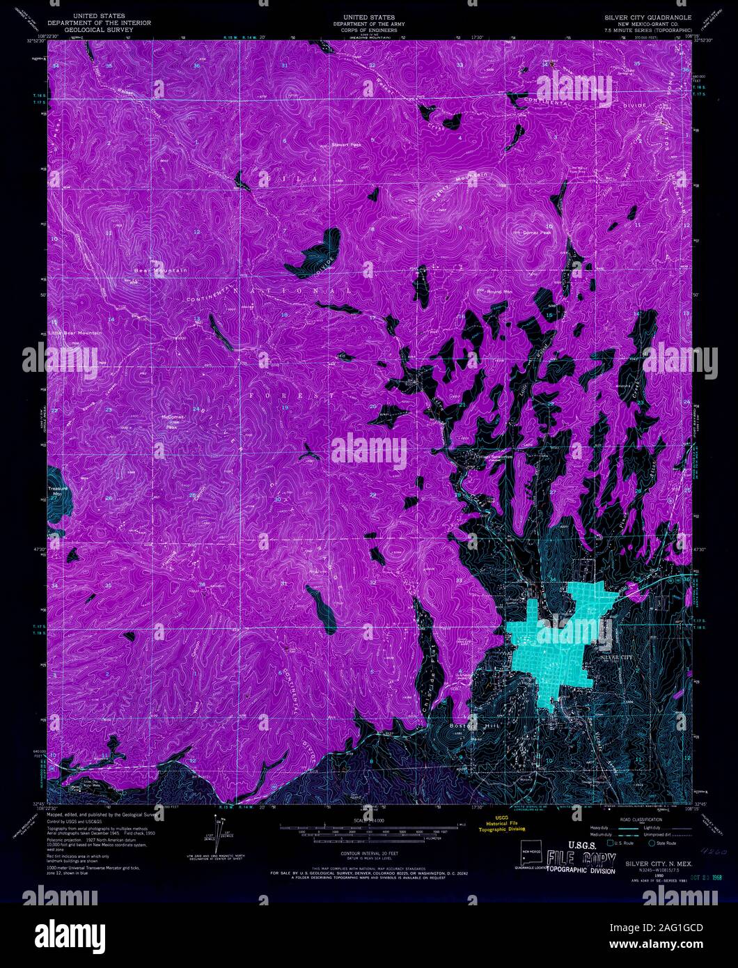 Map of silver city new mexico hires stock photography and images Alamy