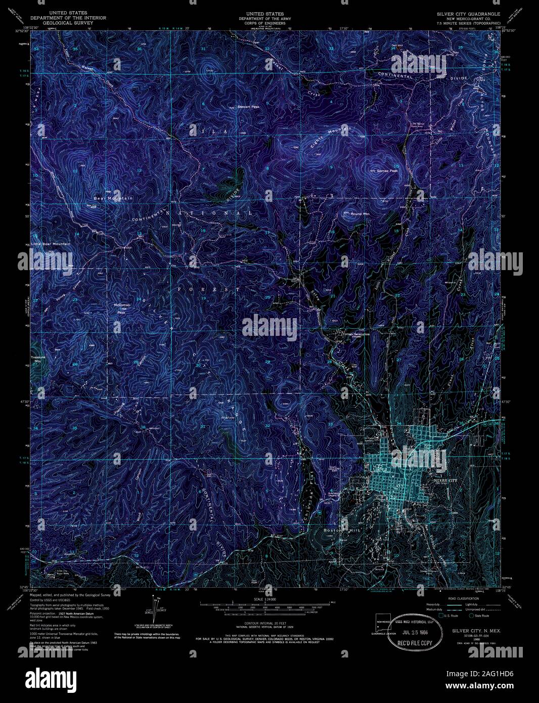 Map of silver city new mexico hires stock photography and images Alamy