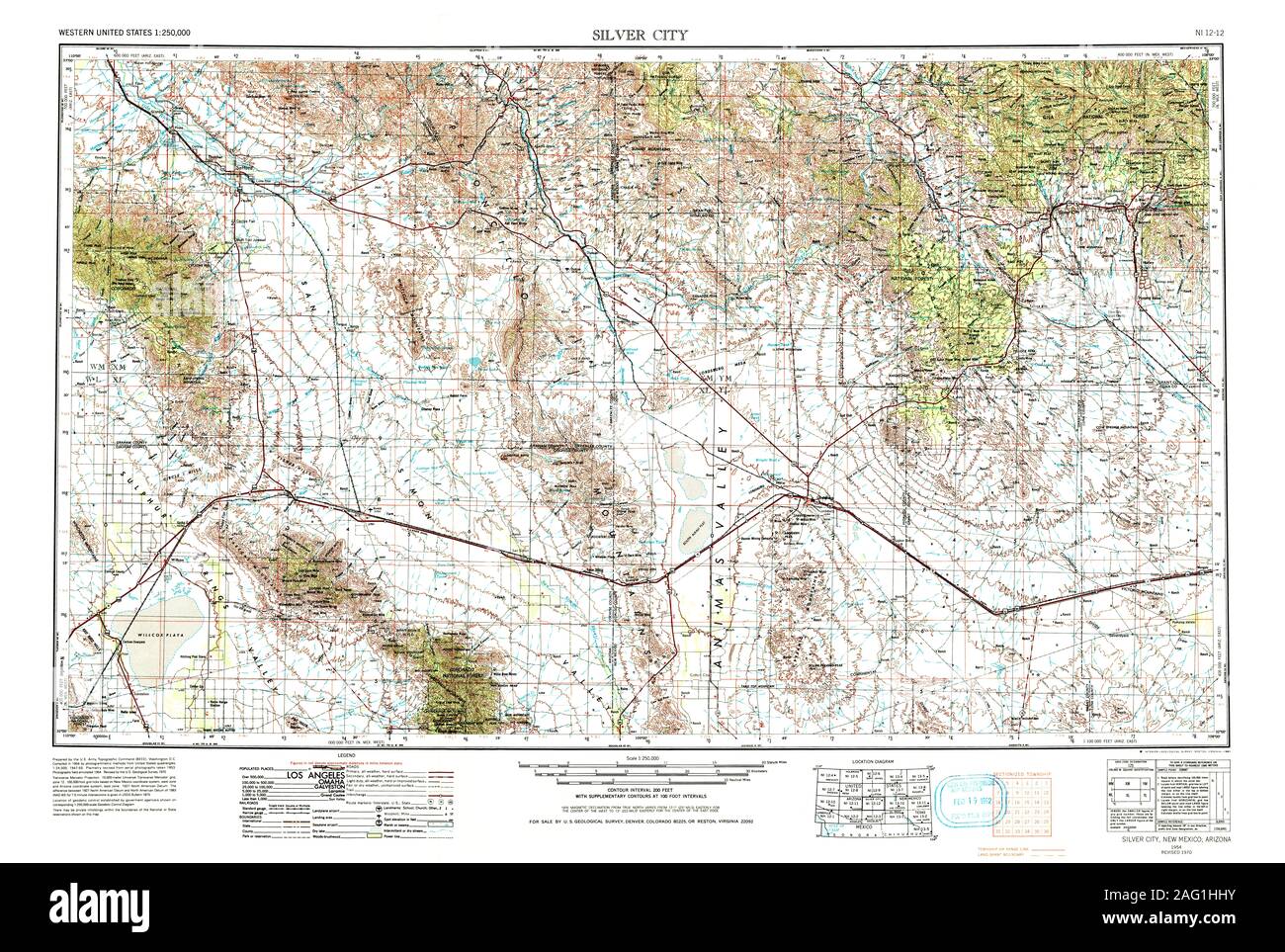 Map of silver city new mexico hires stock photography and images Alamy