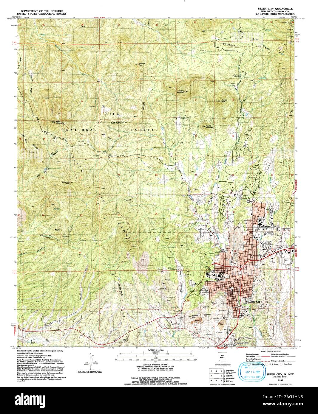 Map of silver city new mexico hires stock photography and images Alamy