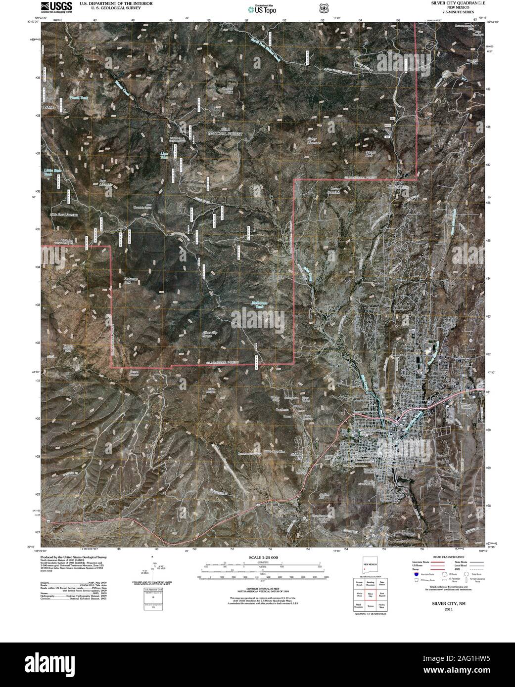 Silver city new mexico map hires stock photography and images Alamy