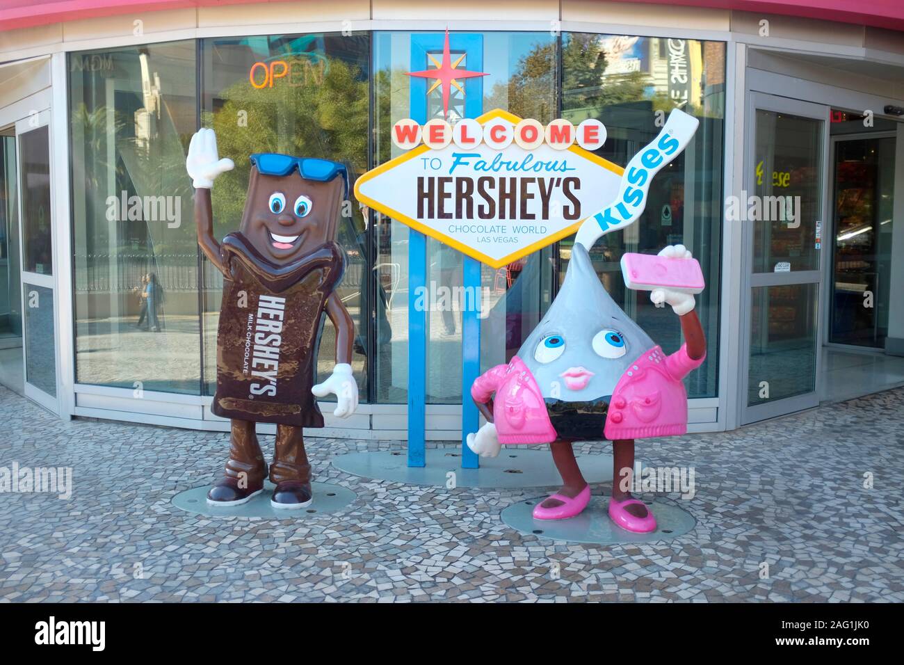 Exterior of the Hershey's Chocolate World store in New York-New York hotel in Las Vegas. Stock Photo