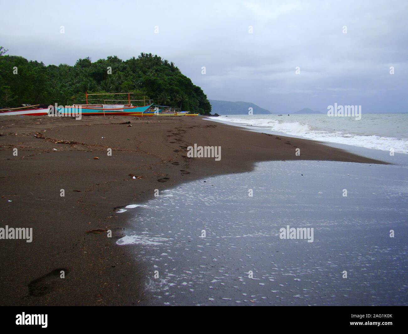 Coastal communities in The Philippines, highly dependent on fisheries for their livelihoods and food security Stock Photo