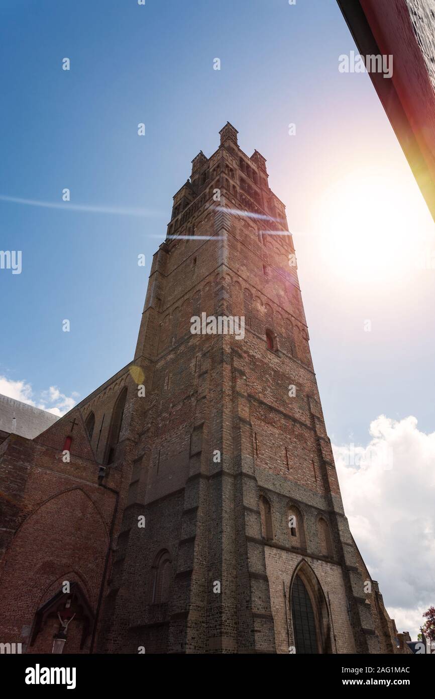 Cathedral of the Holy Savior in Brugge or Bruges, Belgium Stock Photo