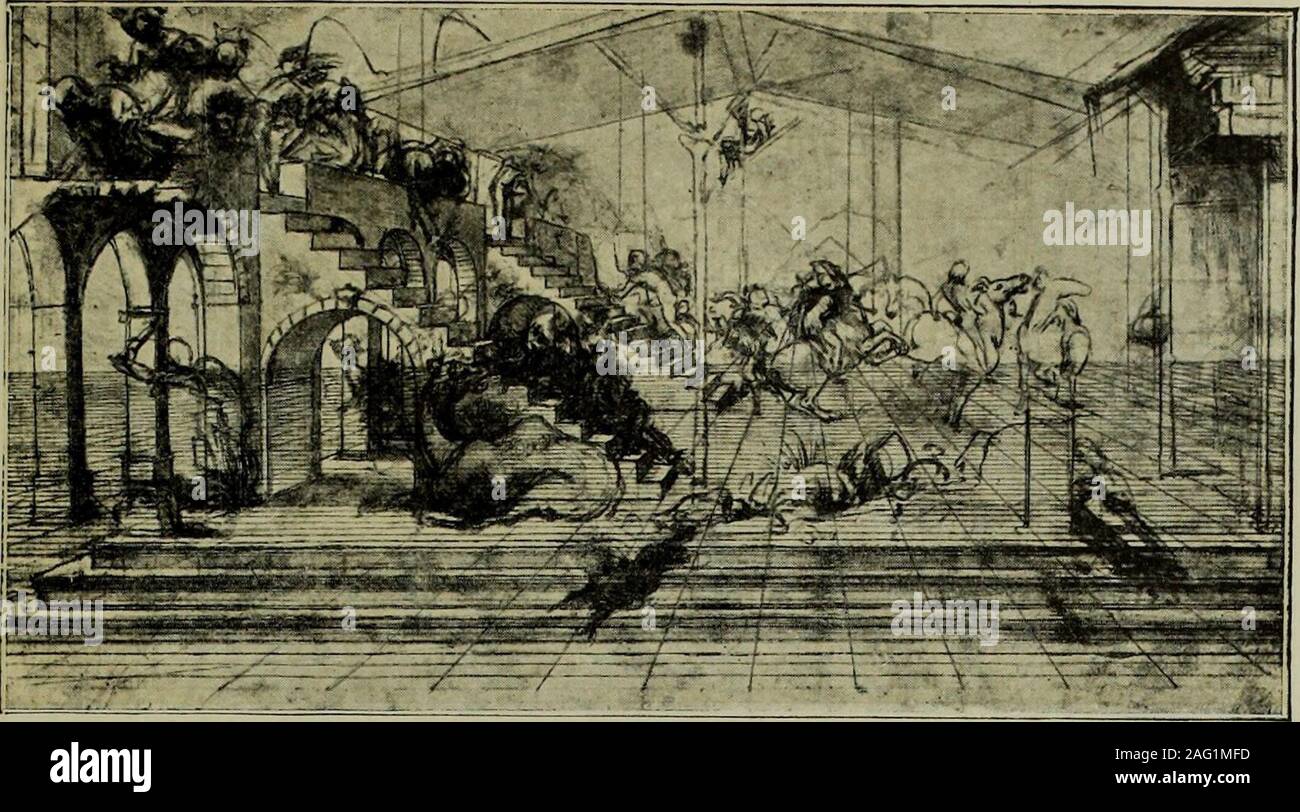 Adoration of the magi uffizi da vinci hi-res stock photography and ...