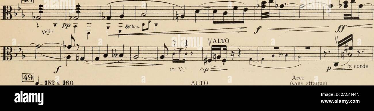 . Quintette en ut mineur pour deux violons, alto, violoncelle, et harpe. A.L.1H.028 s J= 144 ALTO 11 tt: ^ T*t5&gt; F^ ^ di . ml - nuen ? C/=f ? VIZ, r r l^Ul ^^ k r. L f /-» ijf ¥,1!^ ¥/» ^r S f IikW IB IJ p=^p=ip=i^ i j= ^ J^lBS ^^ . ///^ . /iuf^n do 4g| J=144a 152. ^ Ari;o(sans attatpie) & gn I iM J ^^ tfiJJtf^J r r—r ^ ^ r r V ^ isj. fif^^fT ^ ^ ^1 126 s l|JjJjJ|^^/lrrAr&lt;rltf ^fe # p tf# #1 yMI i^i=* f^ yons 7 -^ JP] ^^f ^rj rS^^r...:.u Stock Photo