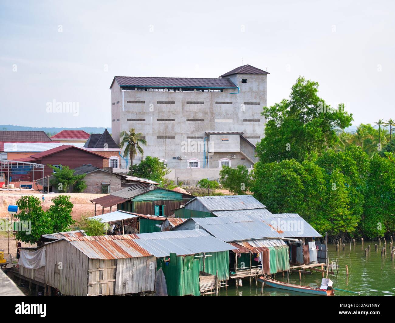 Swiftlet houses use to farm and harvest edible bird nests, to make bird