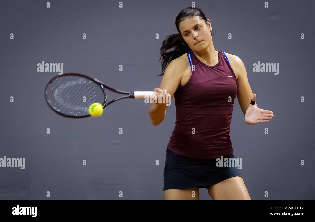 Mina Hodzic of Germany in action during the first qualifications round at  the 2019 Porsche Tennis Grand Prix WTA Premier tennis tournament Stock  Photo - Alamy