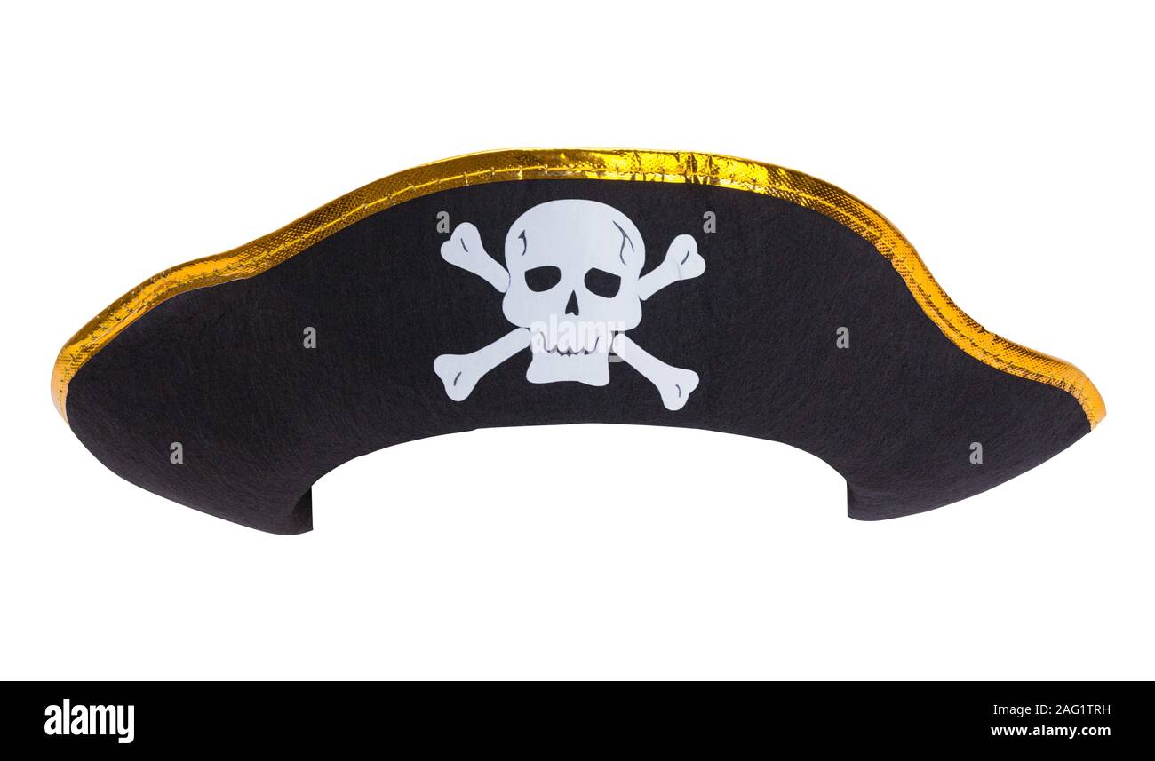 Pirate Hat with Crossbones Cut Out on White Stock Photo: 336872917 ...