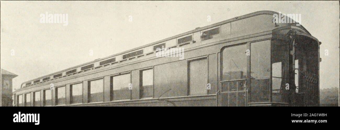 . Canadian transportation & distribution management. tely, it was foundnecessary to fit a vestibule to the observa-tion end on account of there being no turn-tables of sufficient length to turn the carsat the ends of some of the runs, and asthey had to be handled backwards for shortdistances the railway authorities insistedon the vestibules being applied. The cars are sheathed outside in mahog-any and lettered Canadian Pacific, andthe appearance throughout of a standardCanadian Pacific parlor car is maintainedas closely as possible. The Burnett 4 wheelall steel truck, recentlj adopted as stand Stock Photo