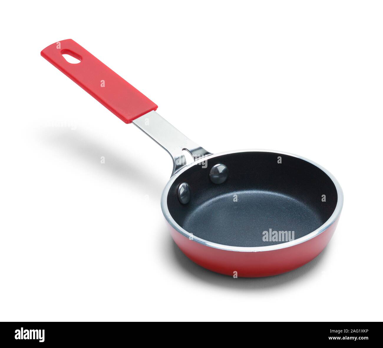 Red Frying Isolated on a White Background. Stock Photo