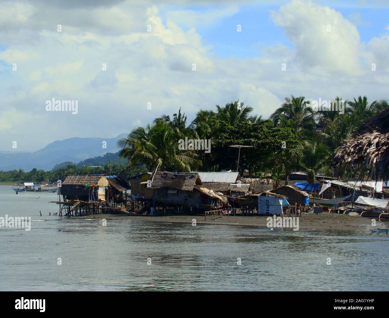 Coastal communities in The Philippines, highly dependent on fisheries for their livelihoods and food security Stock Photo